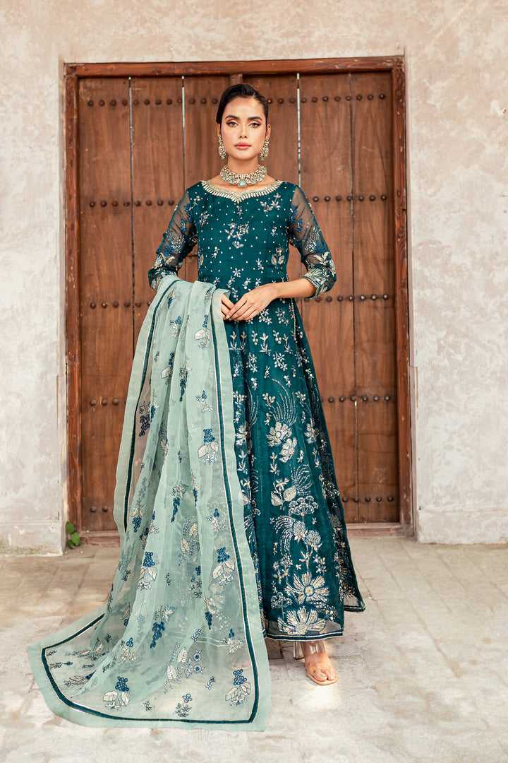 Teal 3Pc - Formal Dress - BATIK