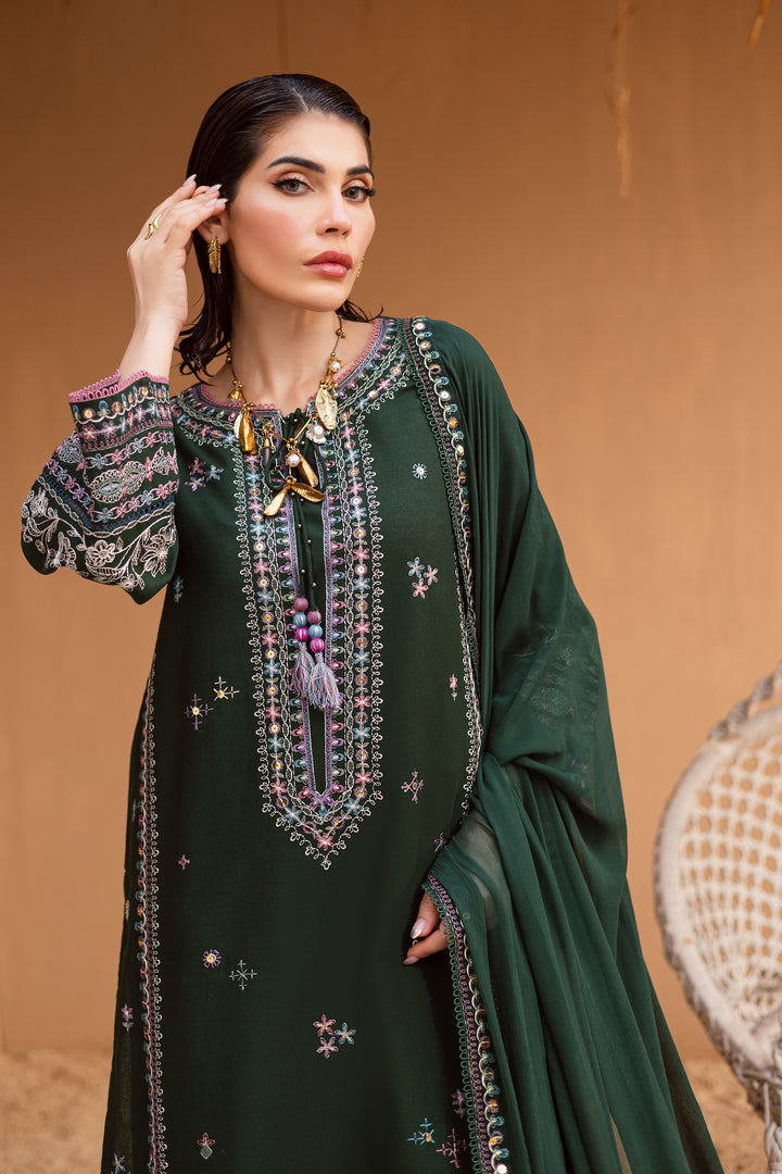 Mosswood 3Pc - Embroidered Khaddar Dress