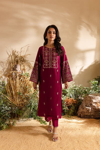 Red Seed 2Pc - Embroidered Lawn Dress - BATIK