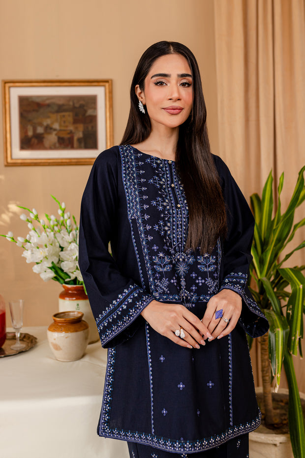 Arial 2Pc - Embroidered Karandi Dress