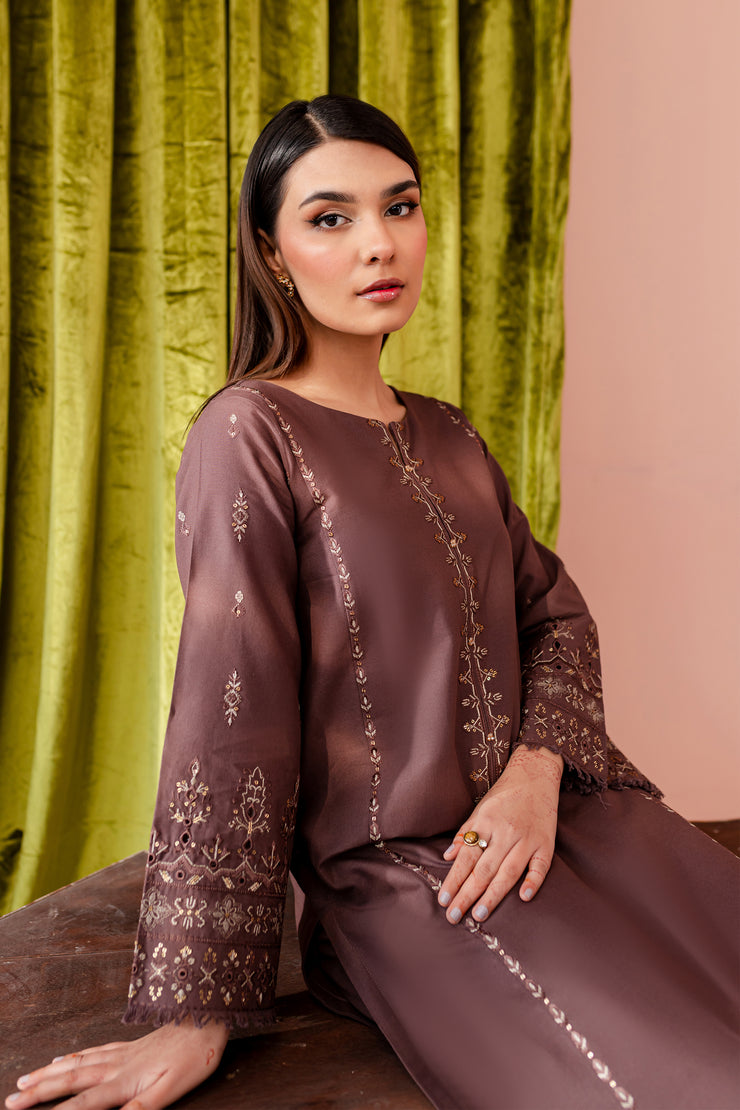 Celine 2Pc - Embroidered Khaddar Dress - BATIK