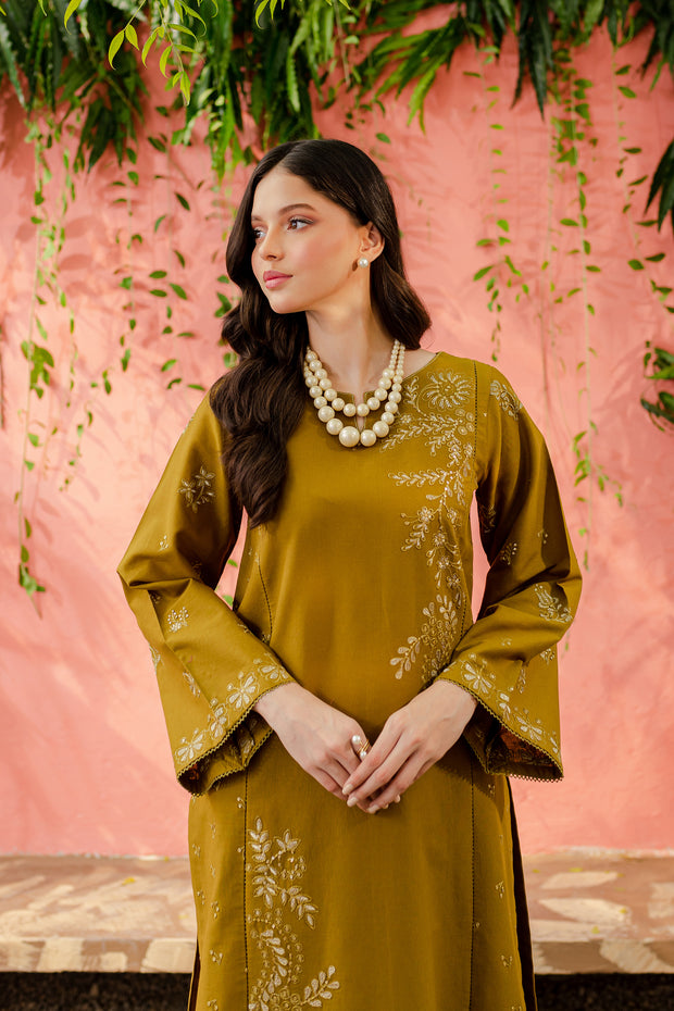 Meeray 2Pc - Embroidered Khaddar Dress - BATIK