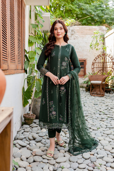 Maesha 3Pc - Embroidered Karandi Dress - BATIK