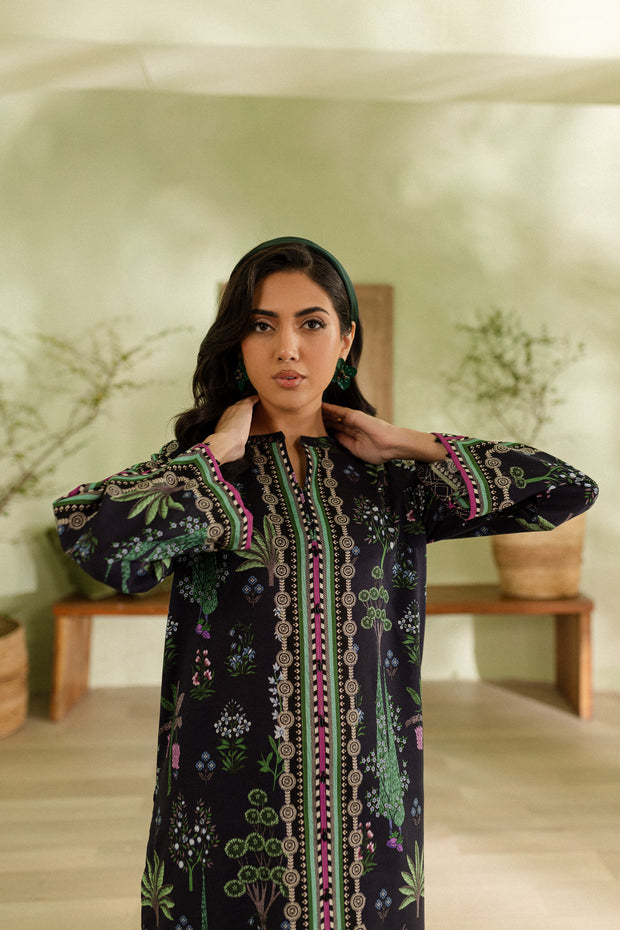 Blue Cypress 2Pc - Printed Khaddar Dress