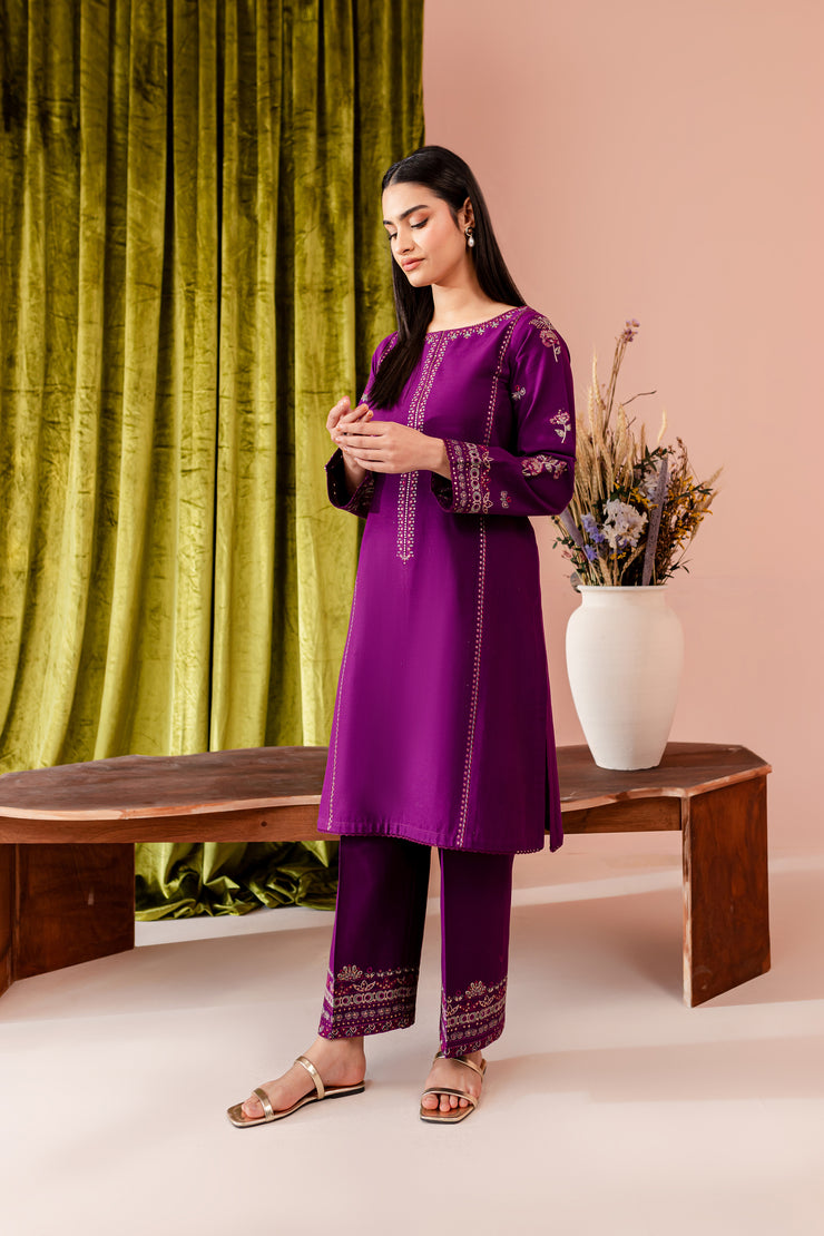 Como 2Pc - Embroidered Khaddar Dress - BATIK