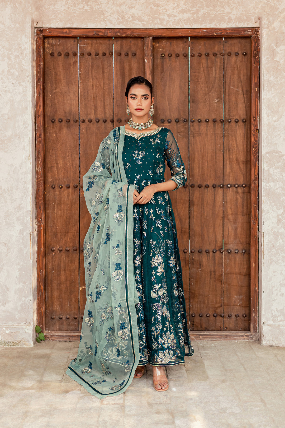 Teal 3Pc - Formal Dress - BATIK