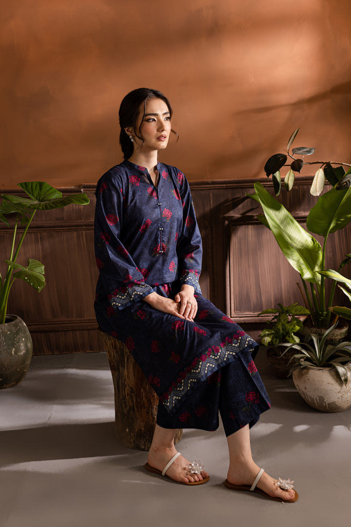 Blue Giny 2Pc - Printed Lawn Dress - BATIK