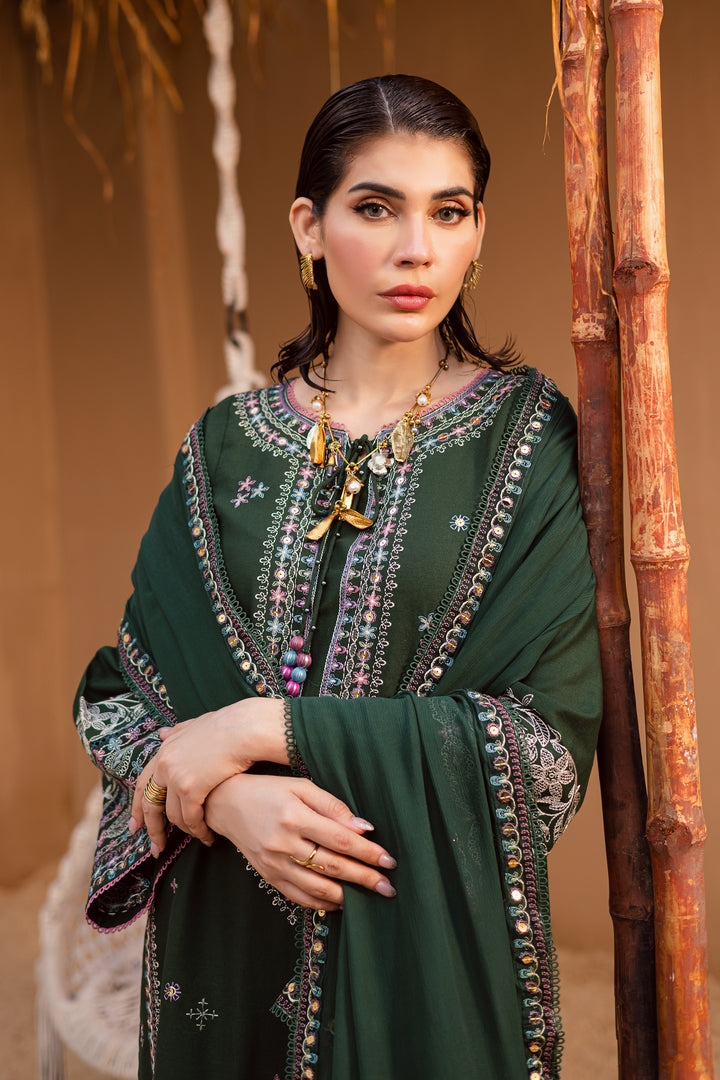 Mosswood 3Pc - Embroidered Khaddar Dress