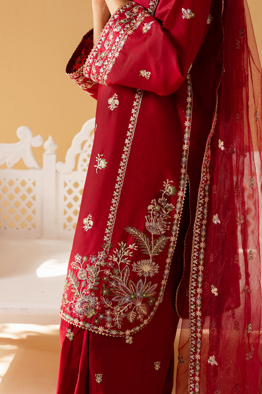 Sea Red 3pc - Festive Eid Pret