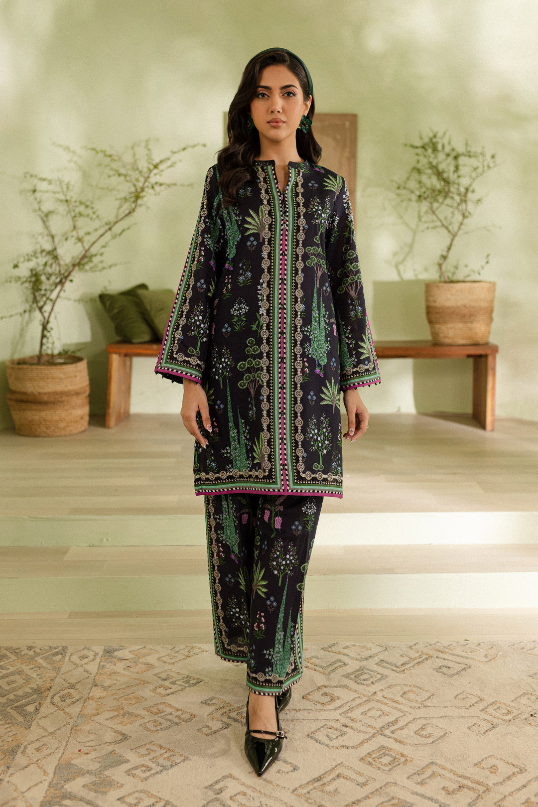 Blue Cypress 2Pc - Printed Khaddar Dress - BATIK