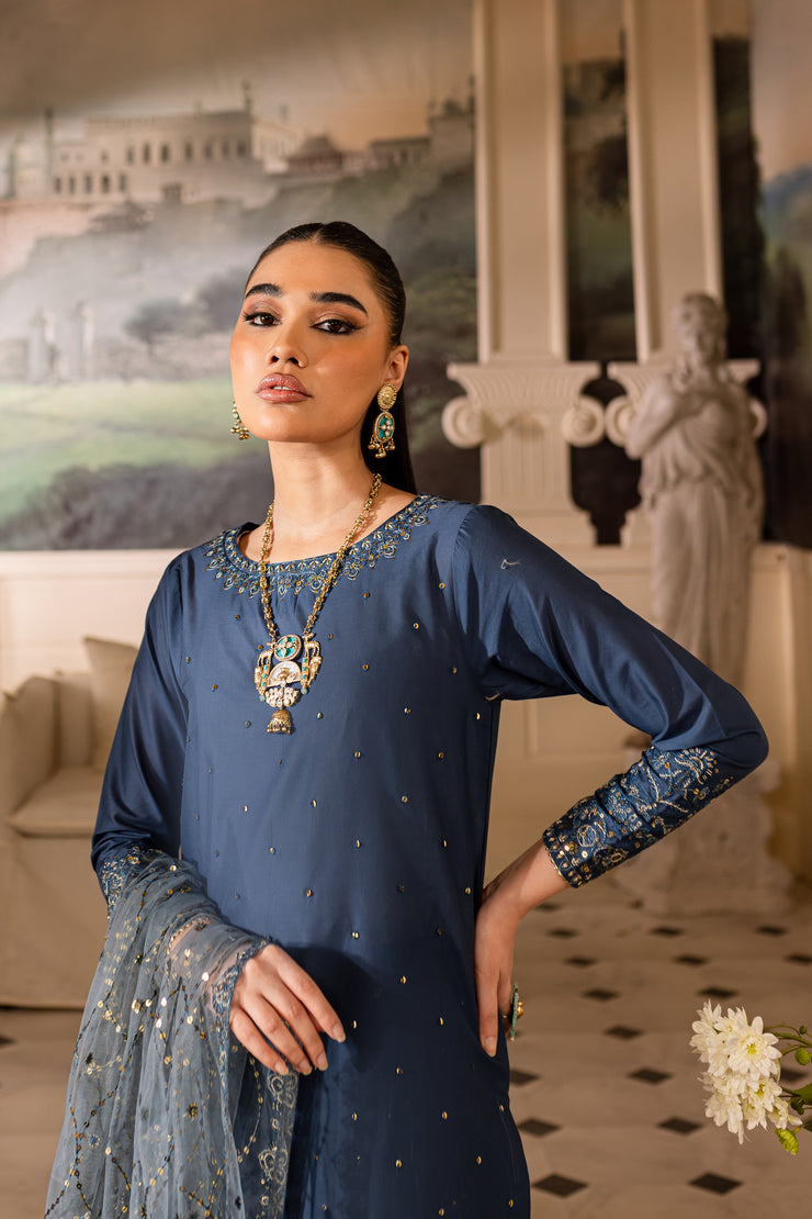 Zarla 3Pc - Embroidered Lawn Dress - BATIK