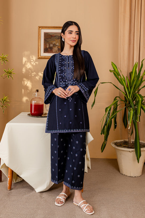 Arial 2Pc - Embroidered Karandi Dress