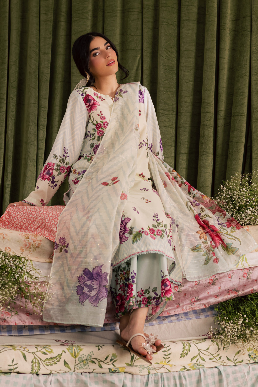Linch 3Pc - Printed Lawn Dress