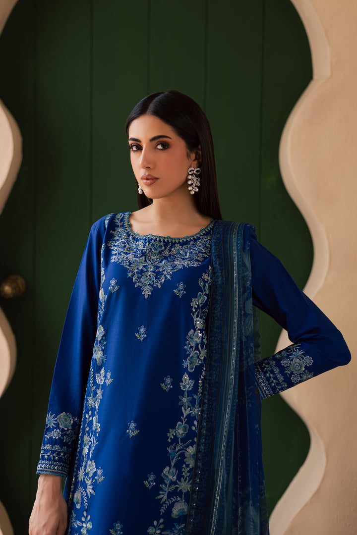Falafel 3Pc - Embroidered Solid Dress - BATIK
