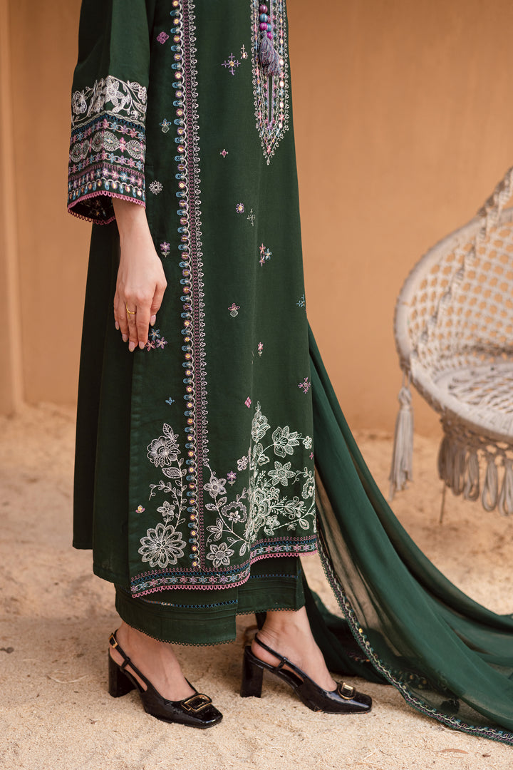 Mosswood 3Pc - Embroidered Khaddar Dress