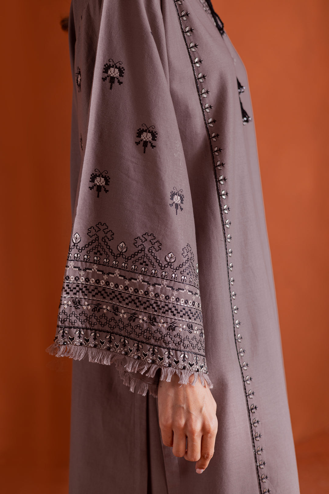 Cross Word 2Pc - Embroidered Khaddar Dress