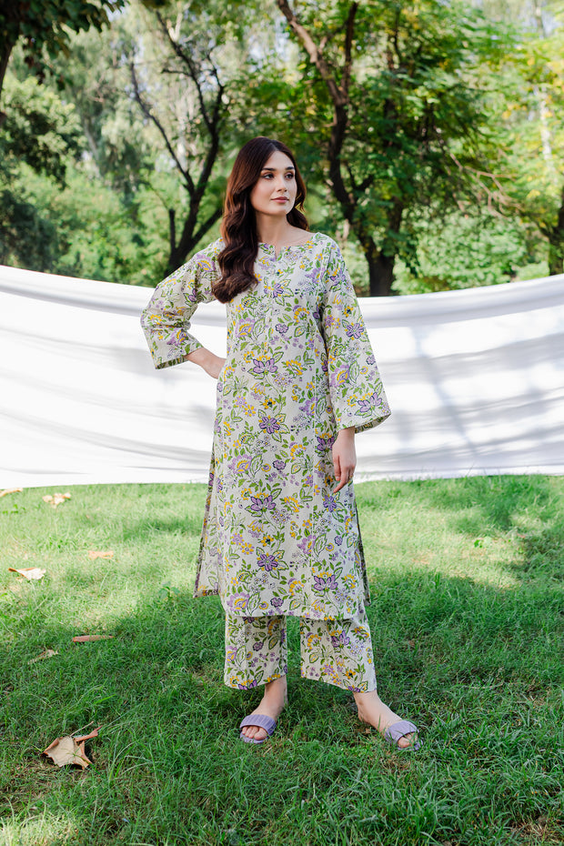 Flummery 2Pc - Printed Cambric Dress - BATIK