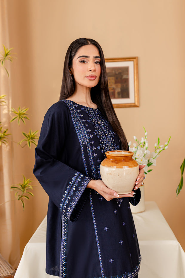 Arial 2Pc - Embroidered Karandi Dress