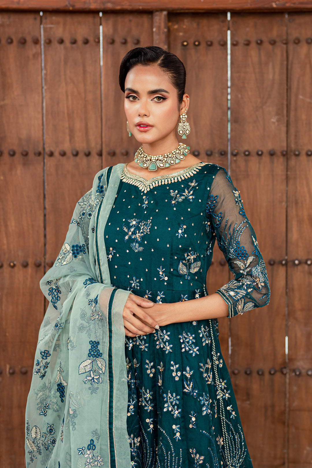 Teal 3Pc - Formal Dress - BATIK