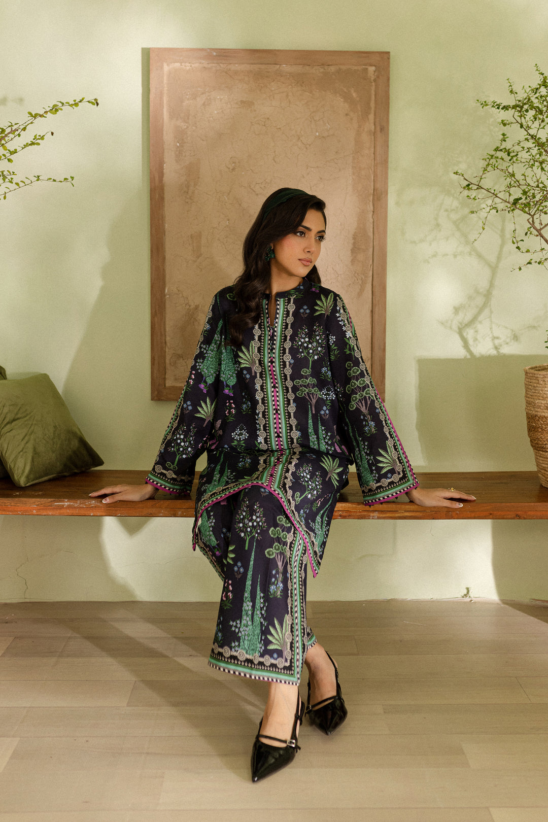 Blue Cypress 2Pc - Printed Khaddar Dress - BATIK