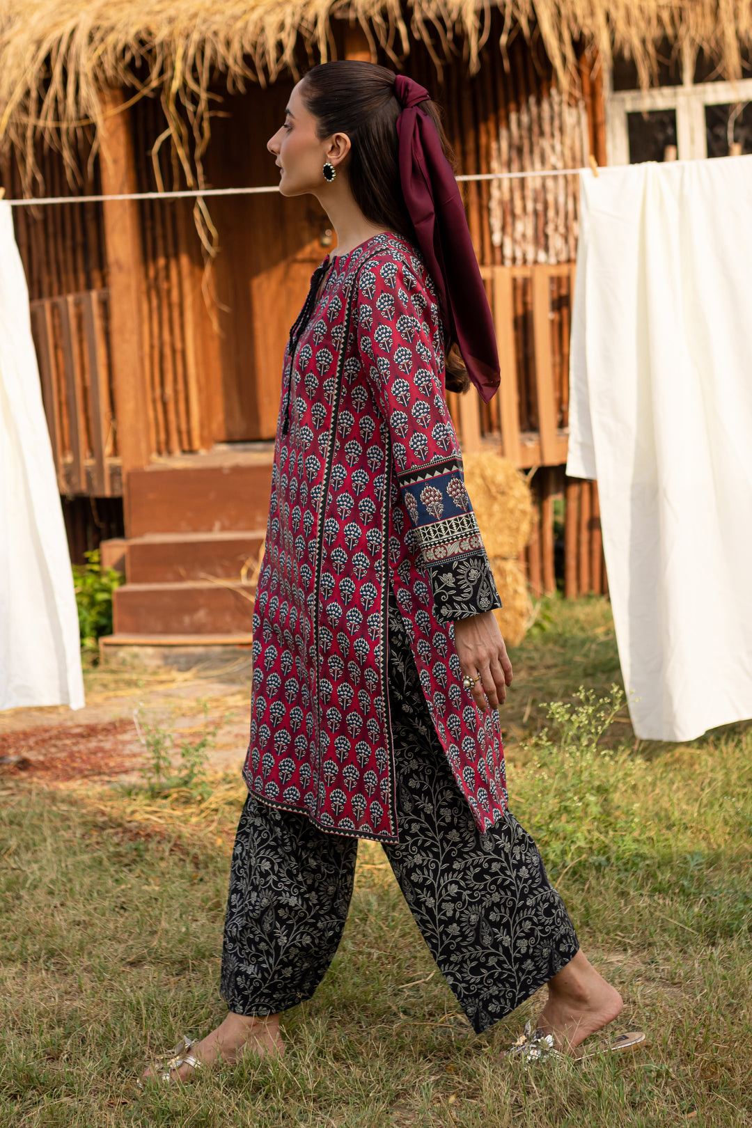 Riham 2Pc - Printed Khaddar Dress - BATIK