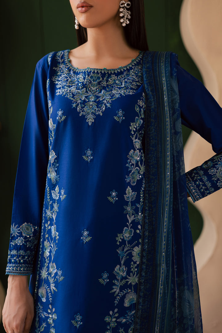Falafel 3Pc - Embroidered Solid Dress - BATIK