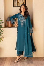 Lighter 3Pc - Embroidered Khaddar Dress