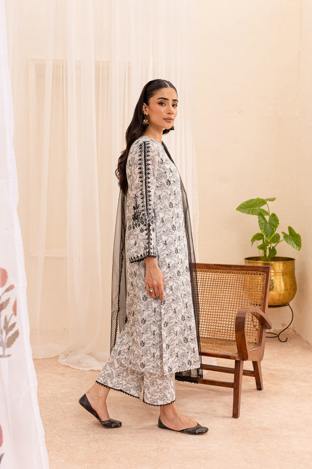 Narvin 3Pc - Printed Lawn Dress - BATIK