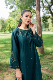 Eclat 2Pc - Embroidered Karandi Dress - BATIK