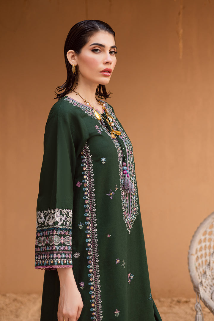 Mosswood 3Pc - Embroidered Khaddar Dress