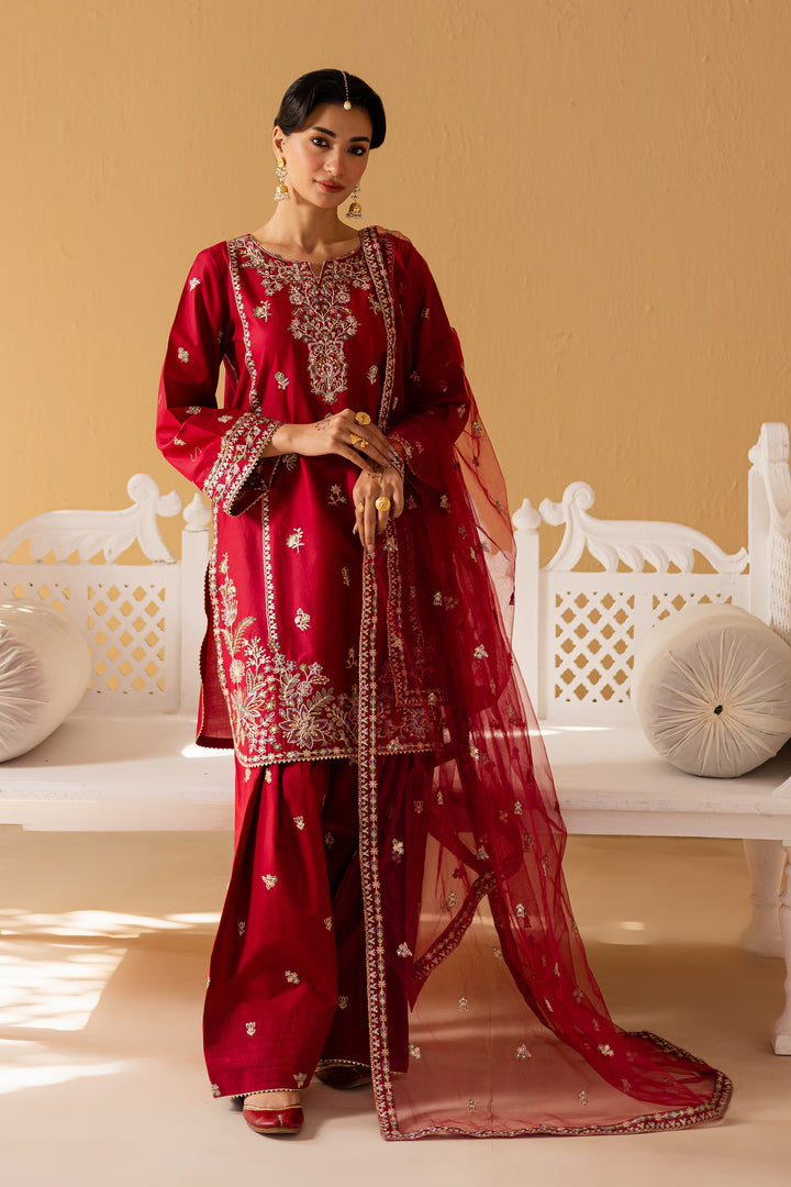 Sea Red 3pc - Festive Eid Pret