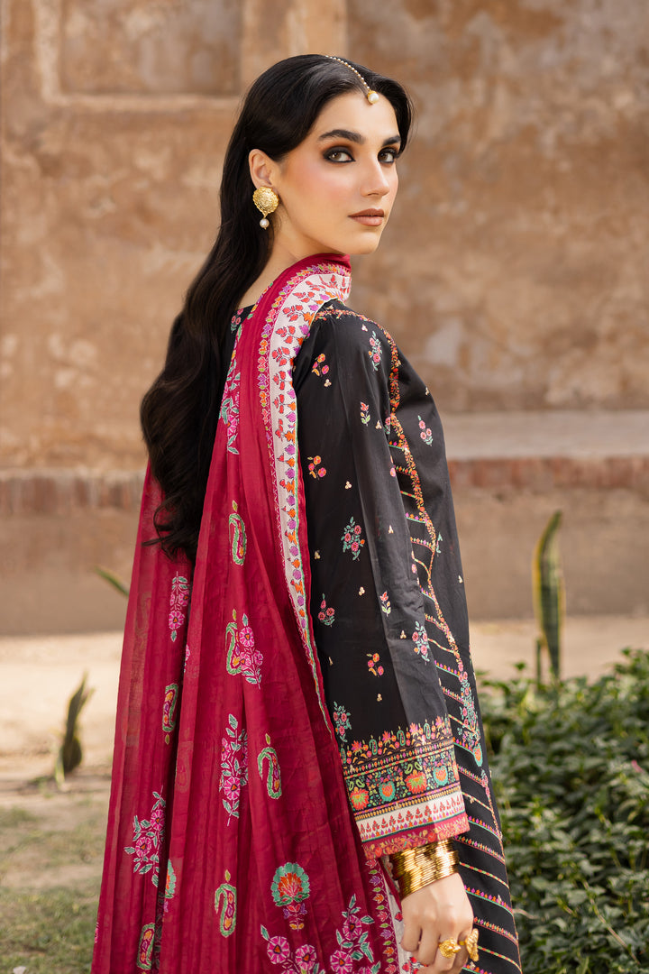 Black Arya 3Pc- Printed Lawn Dress