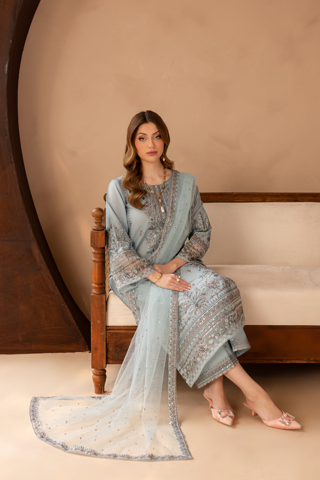 Raiha 3Pc - Embroidered Lawn Dress