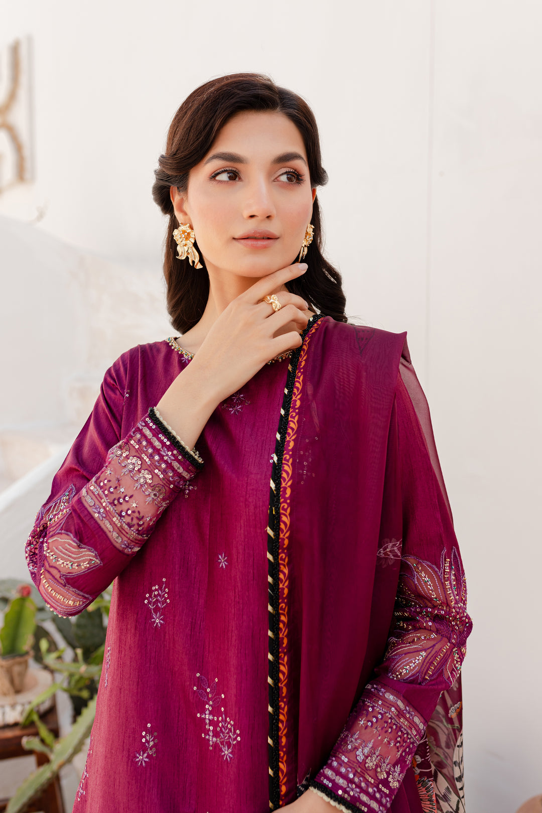 Regeena 3Pc - Embroidered Luxe PRET - BATIK