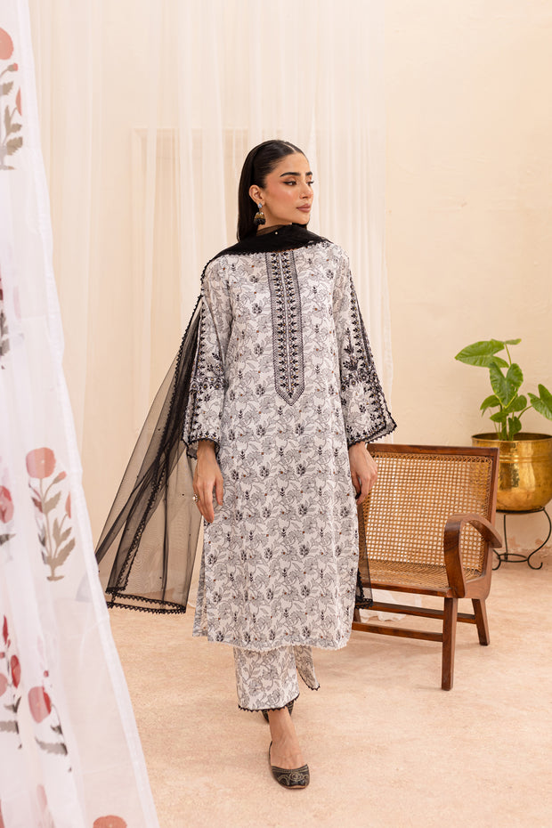 Narvin 3Pc - Printed Lawn Dress - BATIK