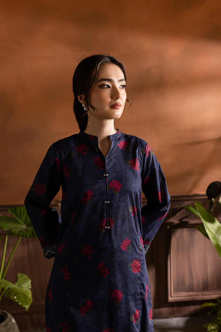 Blue Giny 2Pc - Printed Lawn Dress - BATIK