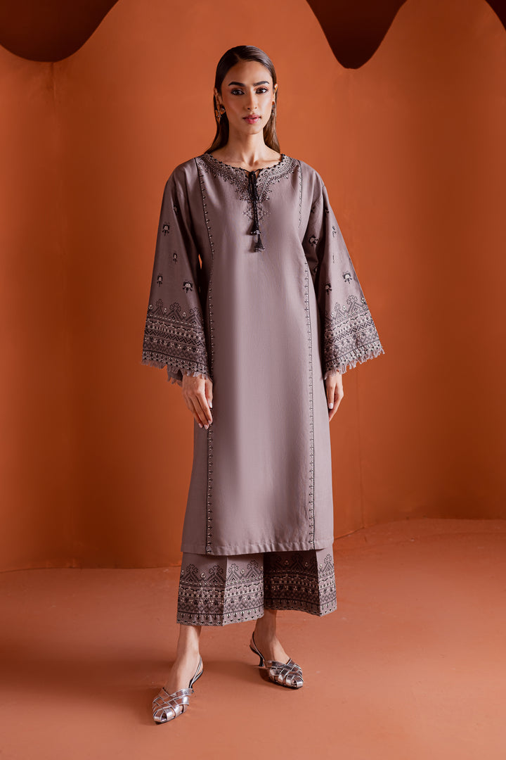 Cross Word 2Pc - Embroidered Khaddar Dress