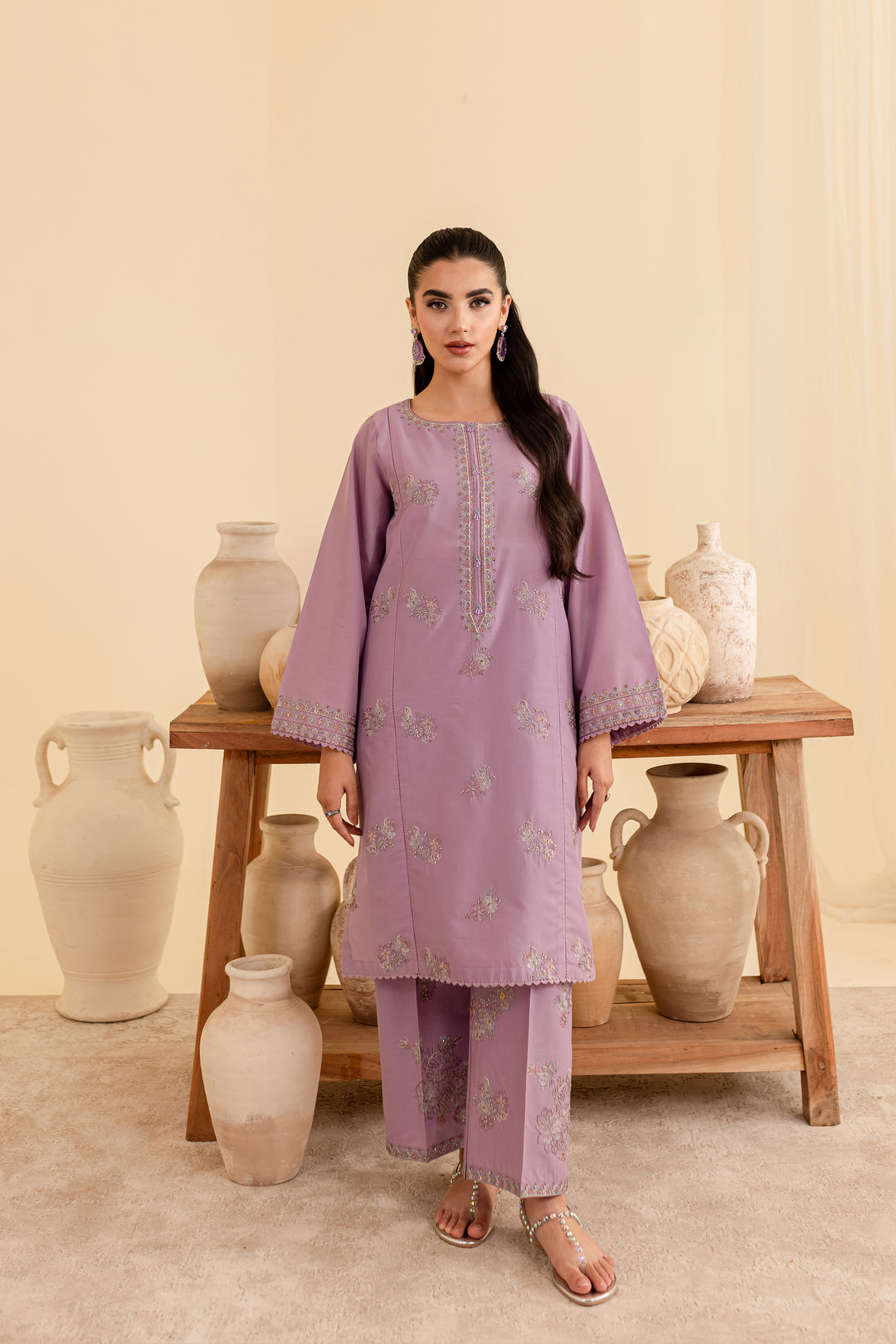 Hiera 2Pc - Embroidered Lawn Dress - BATIK