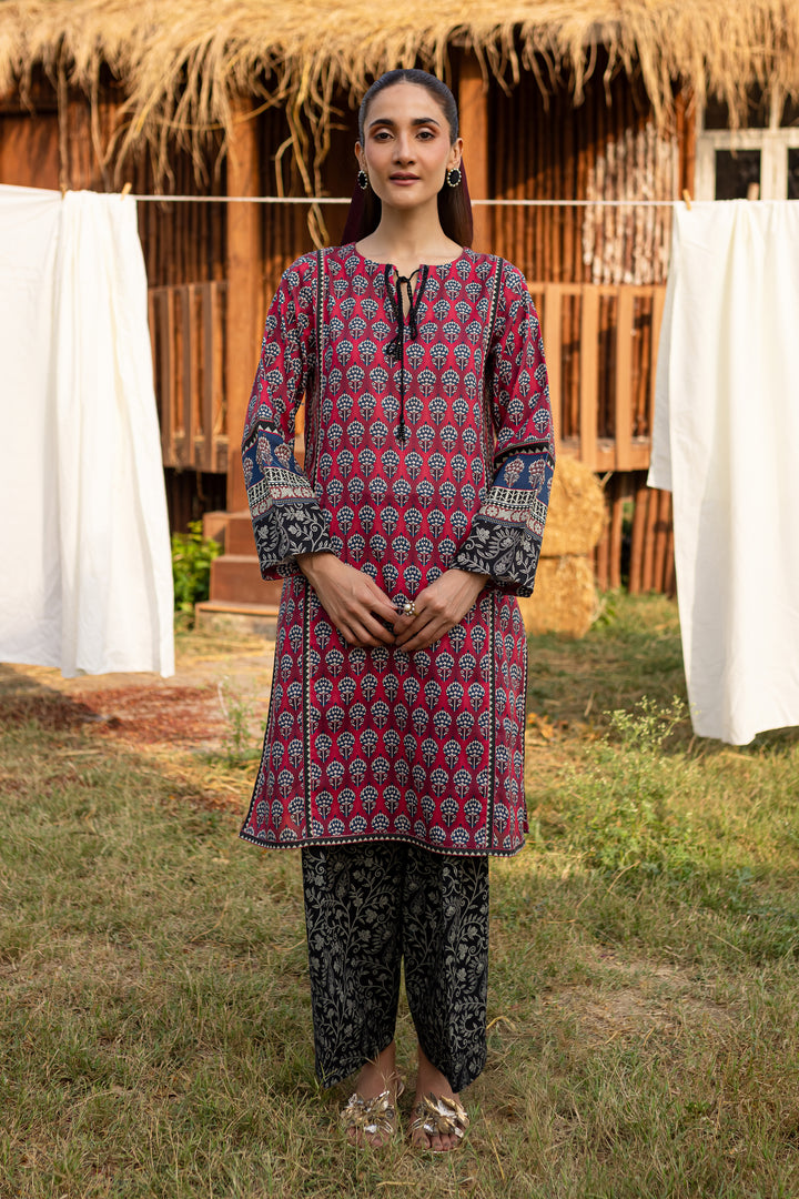 Riham 2Pc - Printed Khaddar Dress - BATIK