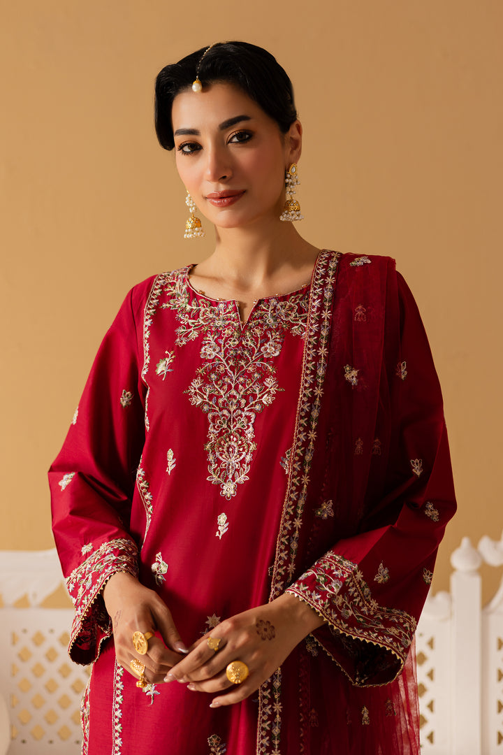 Sea Red 3pc - Festive Eid Pret