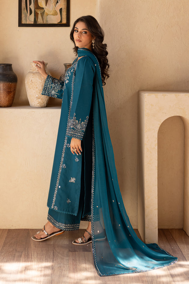 Lighter 3Pc - Embroidered Khaddar Dress