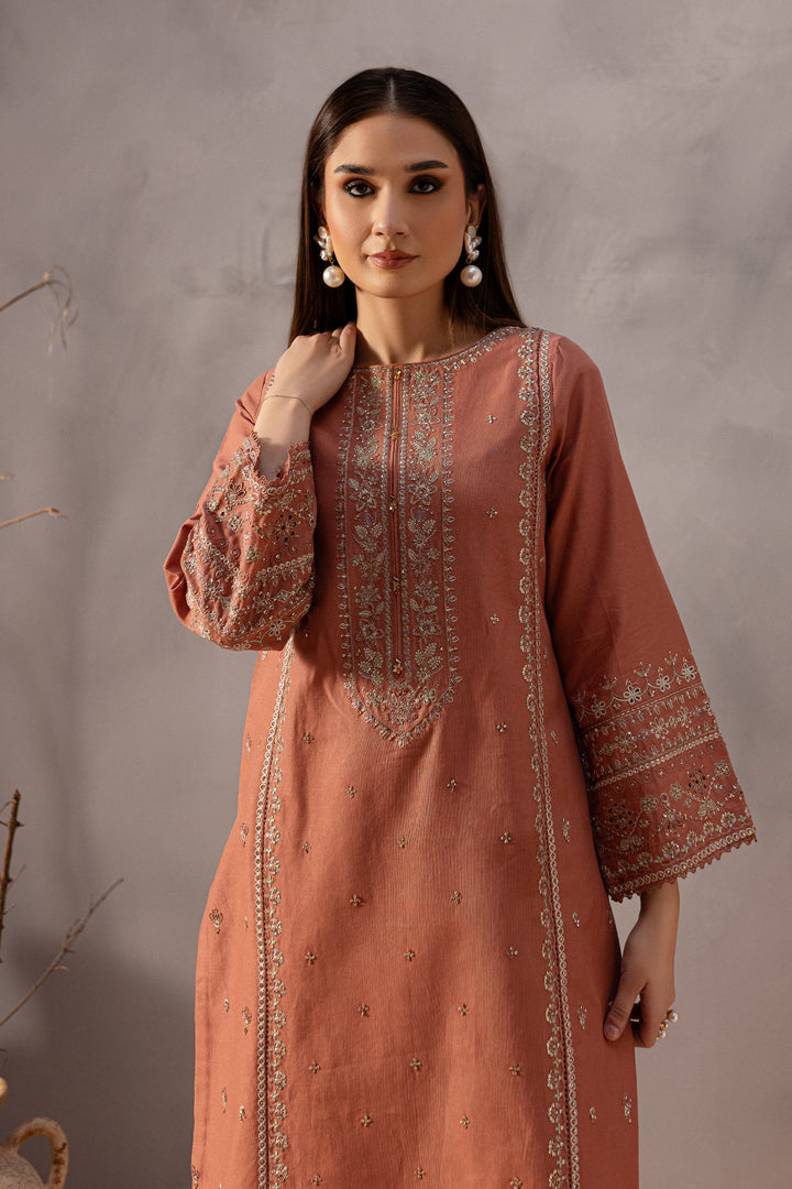 Note 2Pc - Embroidered Khaddar Dress - BATIK