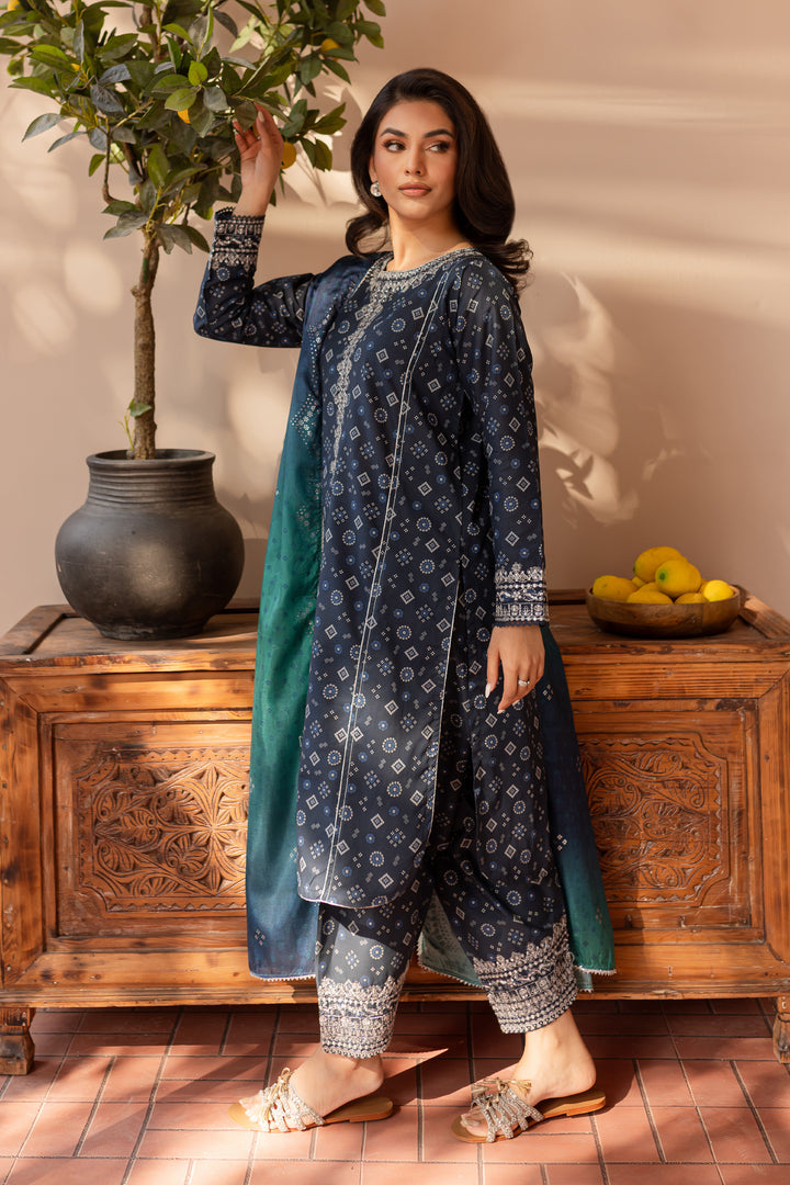 Mifra 3Pc - Printed Lawn Dress