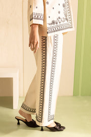 Greek 3Pc - Embroidered Khaddar Dress