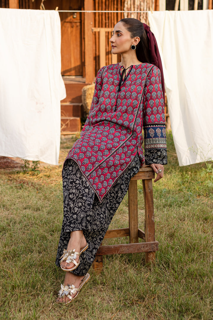 Riham 2Pc - Printed Khaddar Dress - BATIK