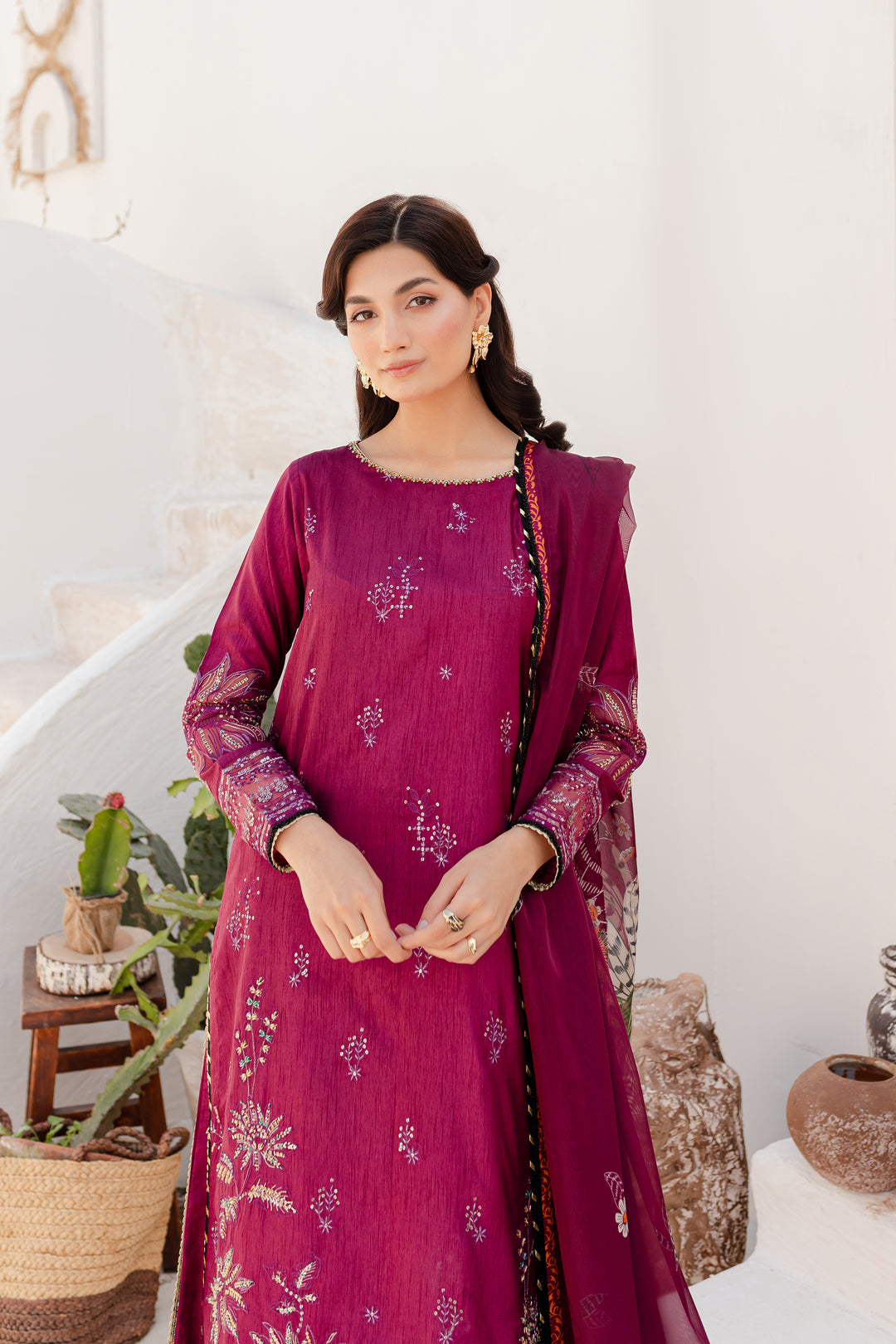 Regeena 3Pc - Embroidered Luxe PRET - BATIK