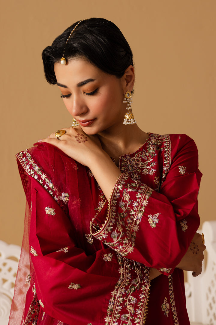 Sea Red 3pc - Festive Eid Pret