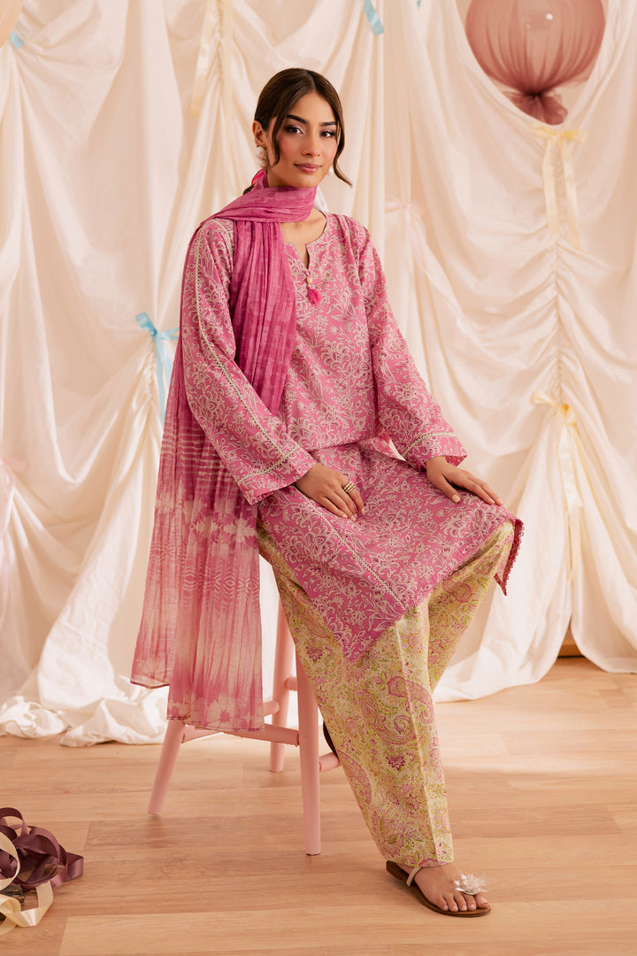 Serena 3Pc - Printed Lawn Dress