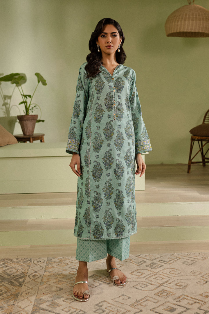 Fris 2Pc - Printed Khaddar Dress - BATIK