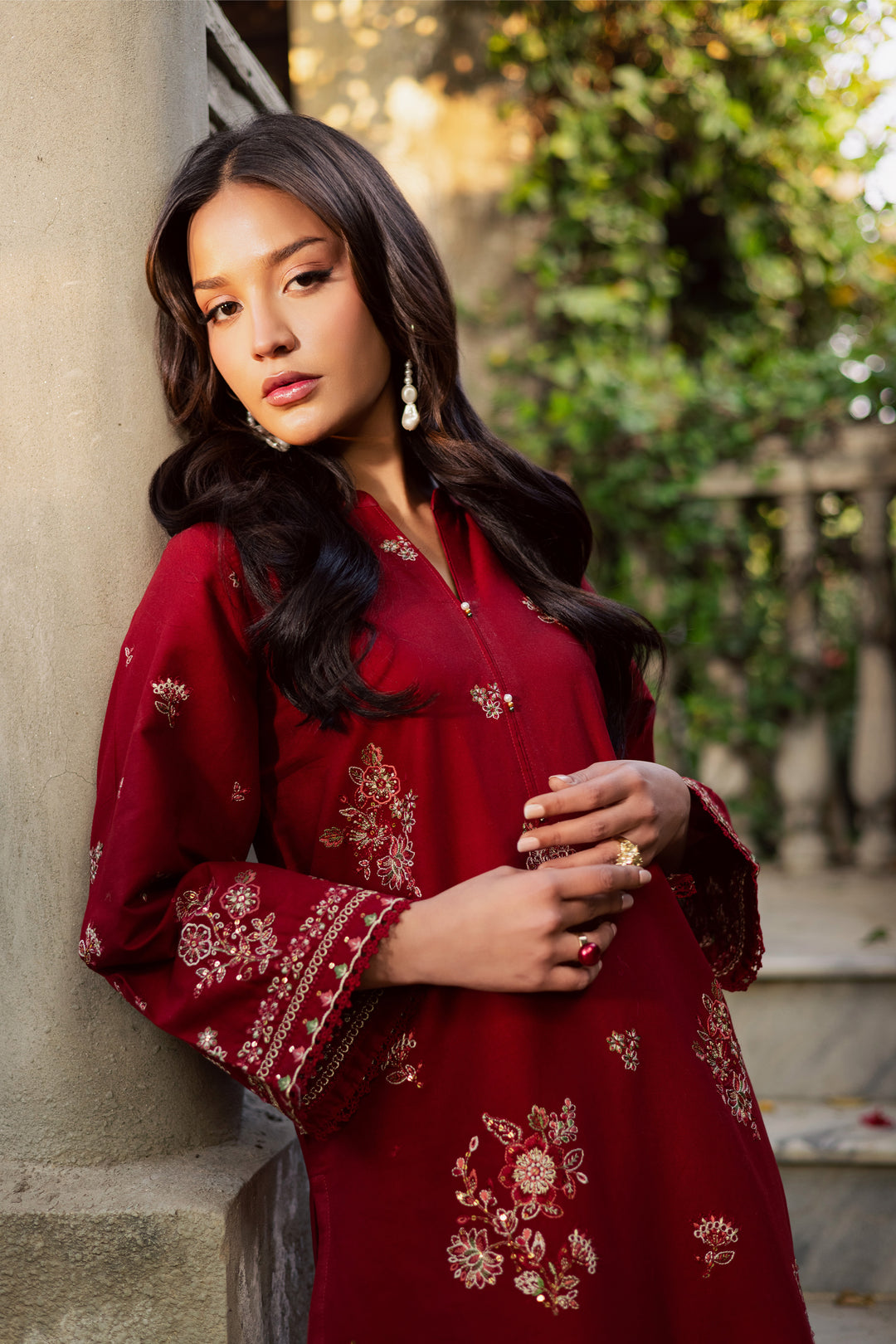 Arisu 2Pc - Embroidered Khaddar Dress